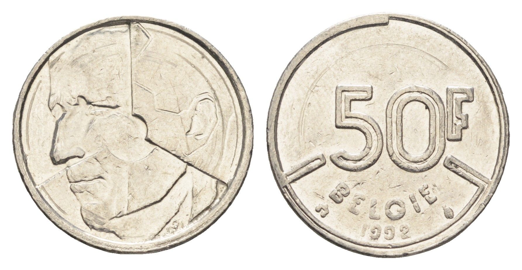 Бельгия 50 франков 1992 Belgie, Бодуэн I (1951-1993) KM 169 никель 4706-135