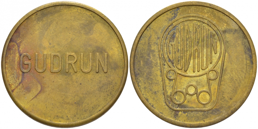 ЕВРОПА ЖЕТОН ND GUDRUN желтый металл 4544-942