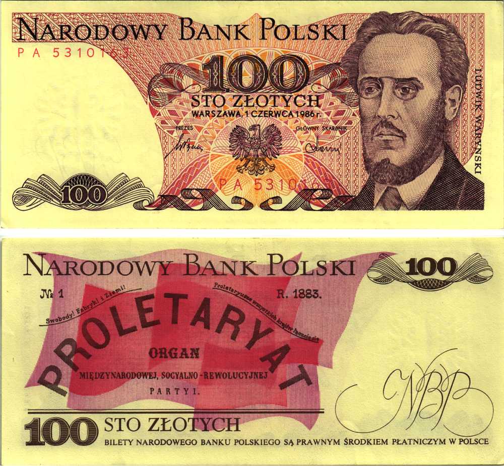 ПОЛЬША 100 ЗЛОТЫХ 1986 1 ИЮНЯ 1986, ЛЮДВИГ ВАРИНСКИЙ Pick 143е бумага 7487-60-3-1