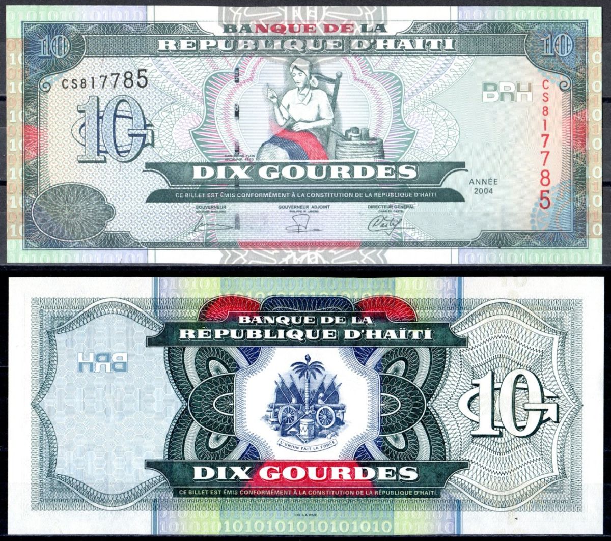 Гаити 10 гурдов 2004 Pick 265 b бумага UNC (пресс) 8615-63-3-2