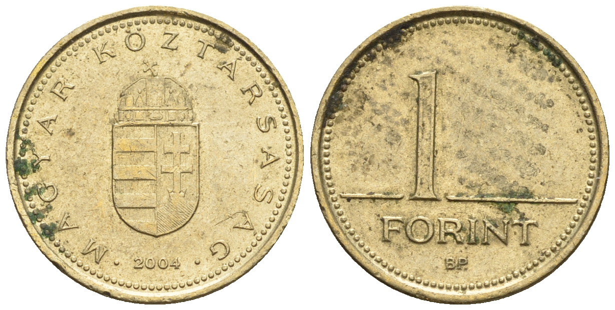 Венгрия 1 форинт 2004 BP KM 692 латунь 4609-319