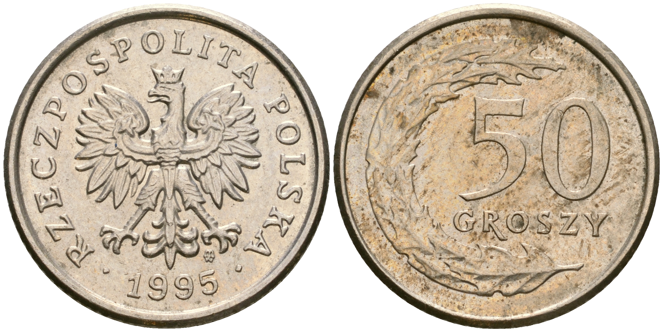 Польша 50 грошей 1995 MW KM 281 медно-никель 4364-1657