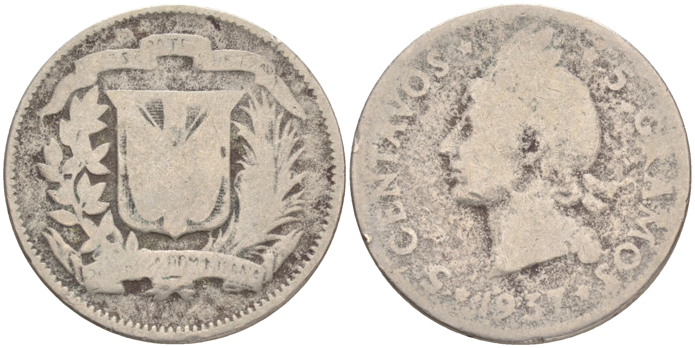 Доминиканская республика 5 сентаво 1937 индеец KM 18 медно-никель 4556-234