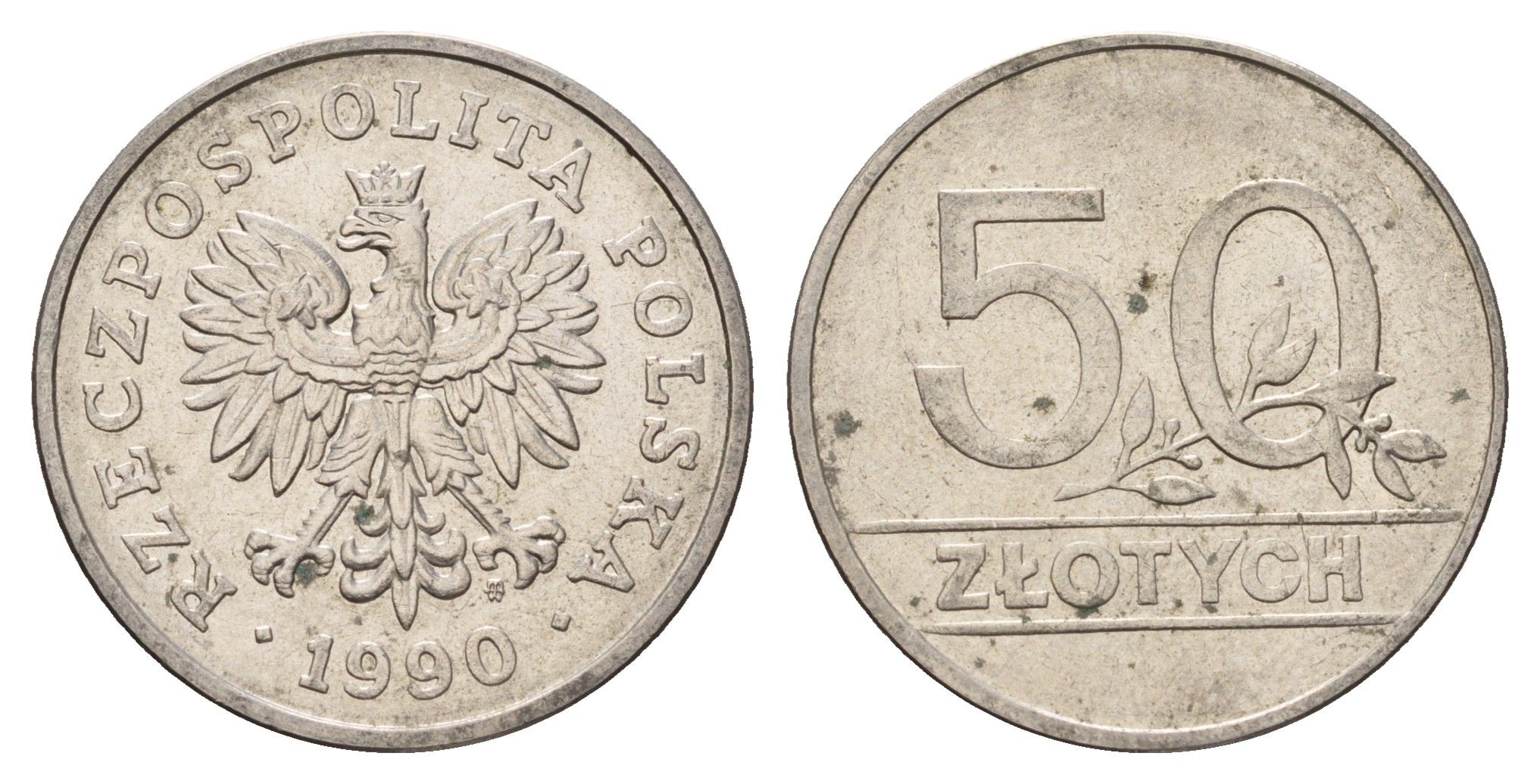 Польша 50 злотых 1990 Y 216 медно-никель UNC 3459-717