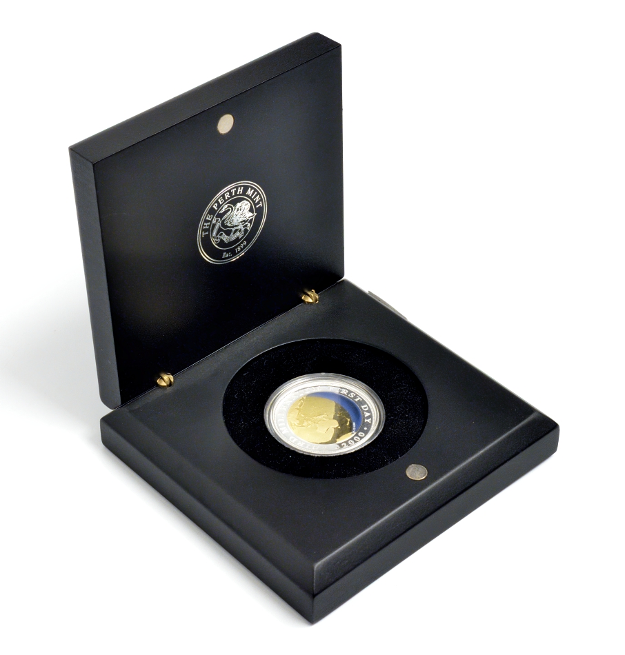 Австралия 20 долларов 2000 миллениум, земной шар KM 519 золото, серебро PROOF 2-4-2-01