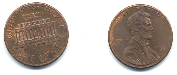 США 1 ЦЕНТ 1998 D ЛИНКОЛЬН KM 201b цинк плакированный медью 179-512