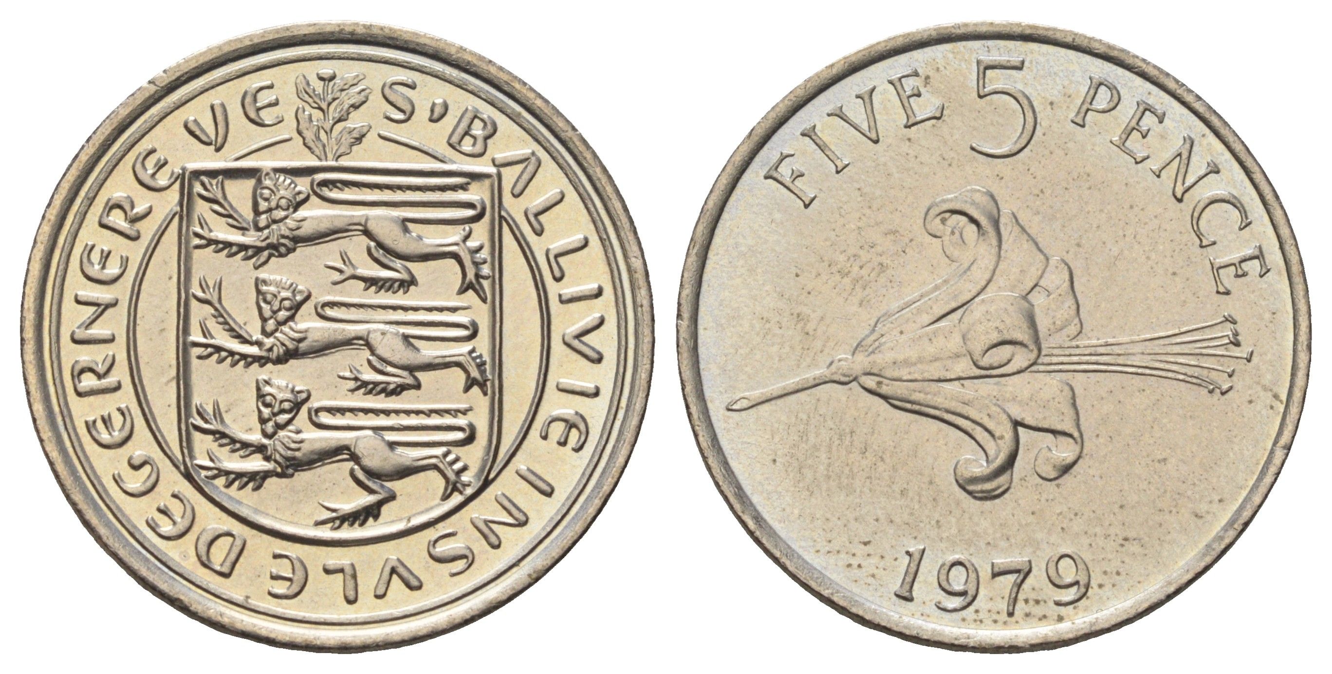 Гернси 5 пенсов 1979 KM 29 медно-никель UNC 4666-715