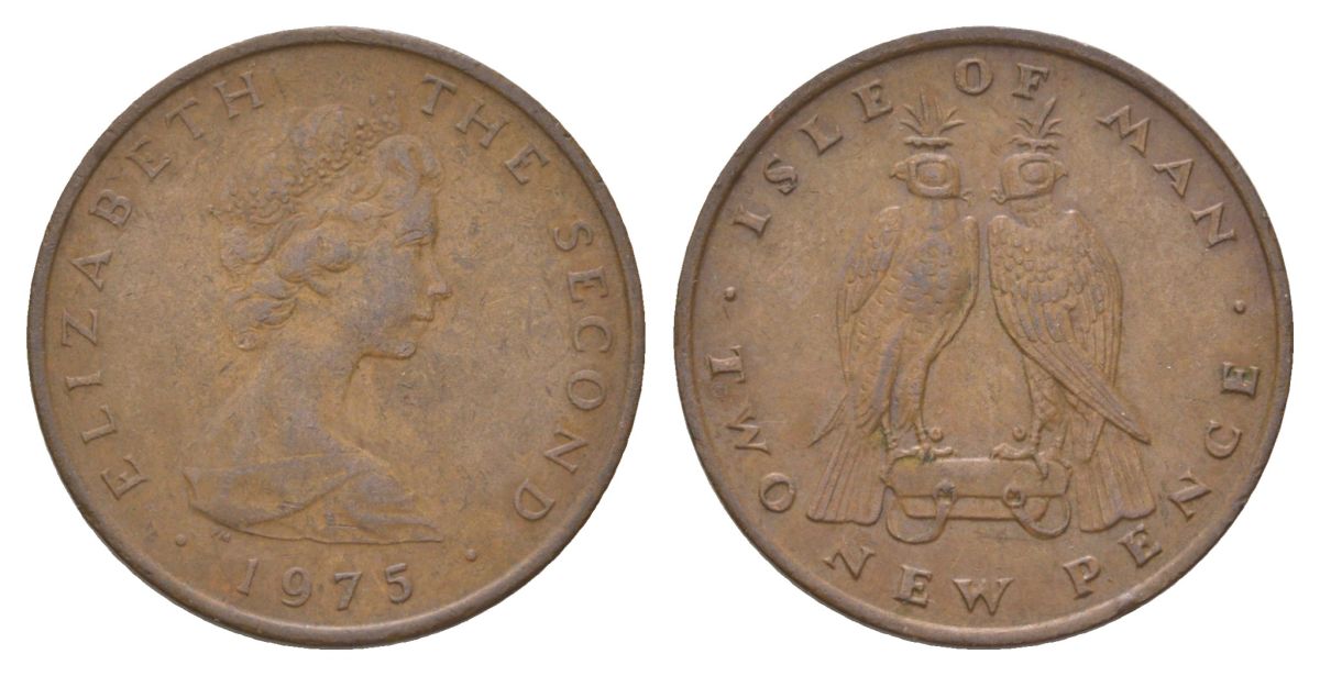 Остров Мэн 2 пенса 1975 KM 21 бронза 4622-456