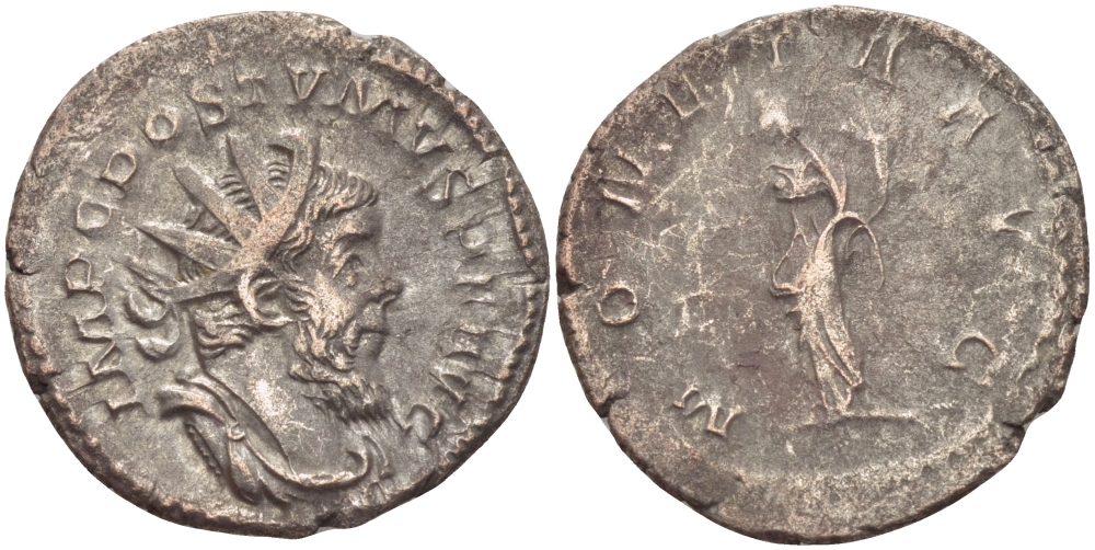 Римская Империя (императоры в Галлии) антониниан 260 - 269 Постум. IMP C POSTVMVS P F AVG / MONETA AVG, Монета с весами и рогом Изобилия, Колония Агриппины, Good Very fine RIC 315 биллон 1073-12-81