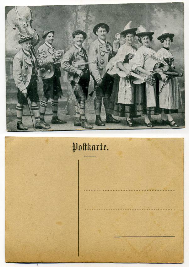 ШВЕЙЦАРИЯ ОТКРЫТКА ND ОРКЕСТР НАРОДНЫХ ИНСТРУМЕНТОВ бумага 153-23-11