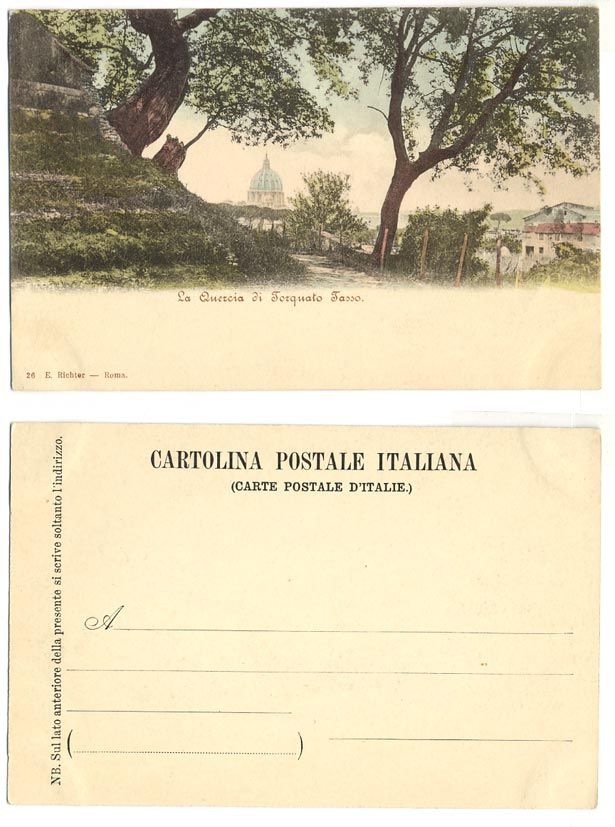 ИТАЛИЯ РИМ LA QUERCIA DI TORQUATO TASSO 153-15-11