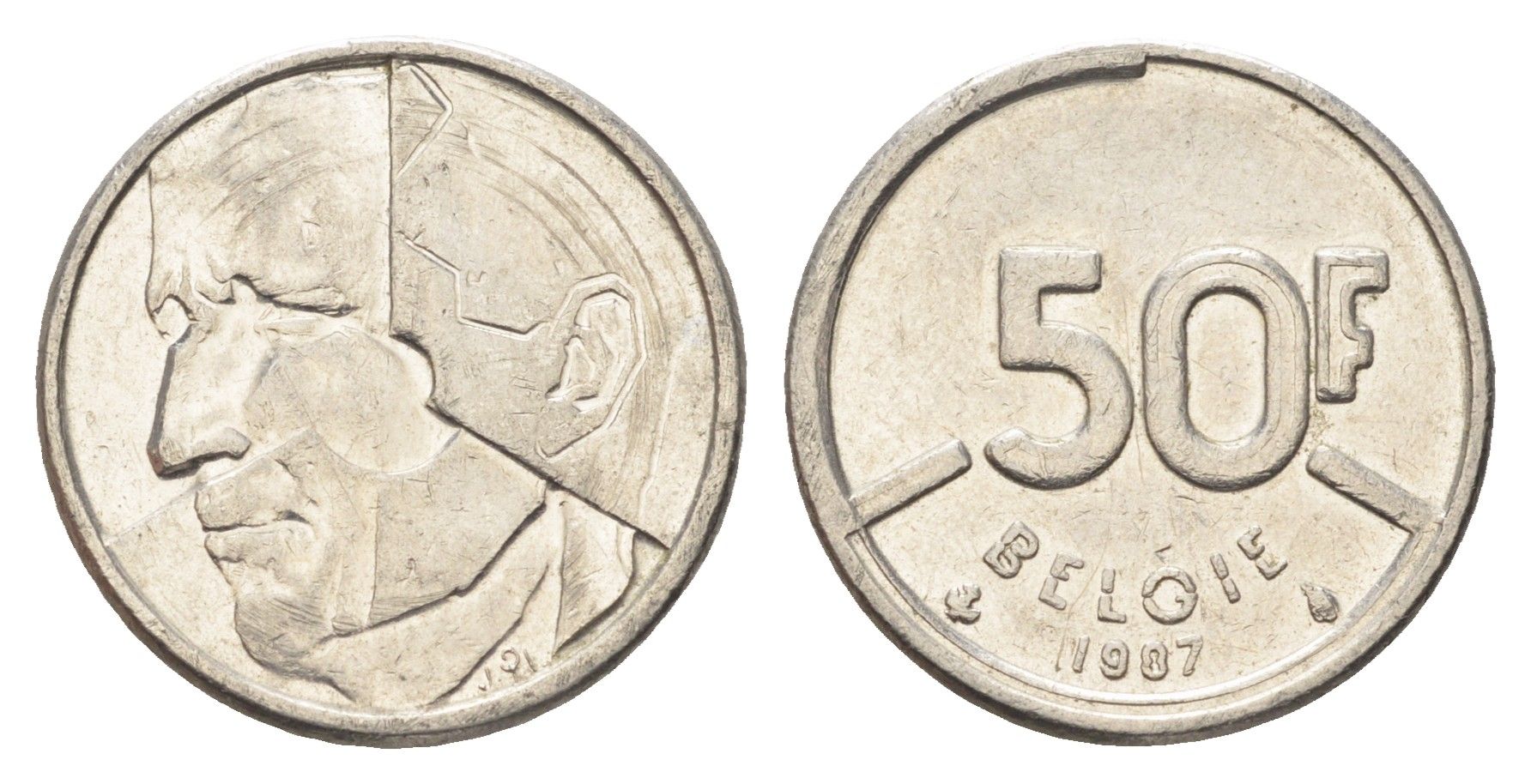Бельгия 50 франков 1987 Belgie, Бодуэн I (1951-1993) KM 169 никель 4706-133