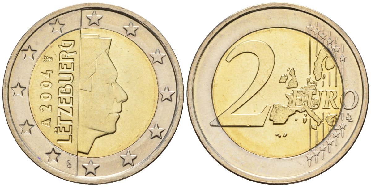 Люксембург 2 евро 2004 KM 82 биметалл 4148-814