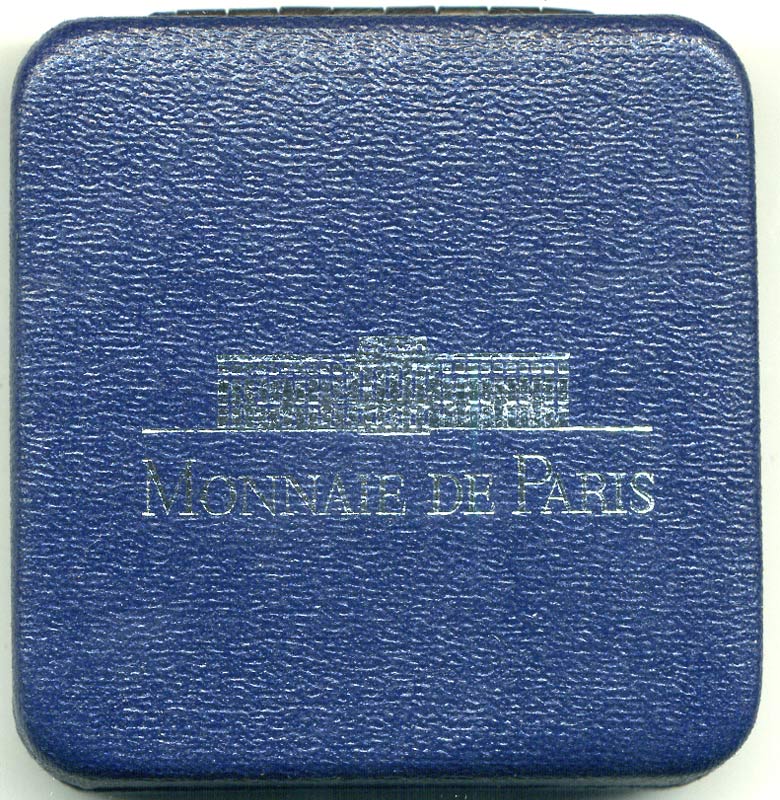 Франция 100 франков - 15 экю 1993 серия архитектурные монументы Европы (Бранденбургские ворота в Берлине), в коробке с сертификатом KM серебро  PROOF  7-6-1-43