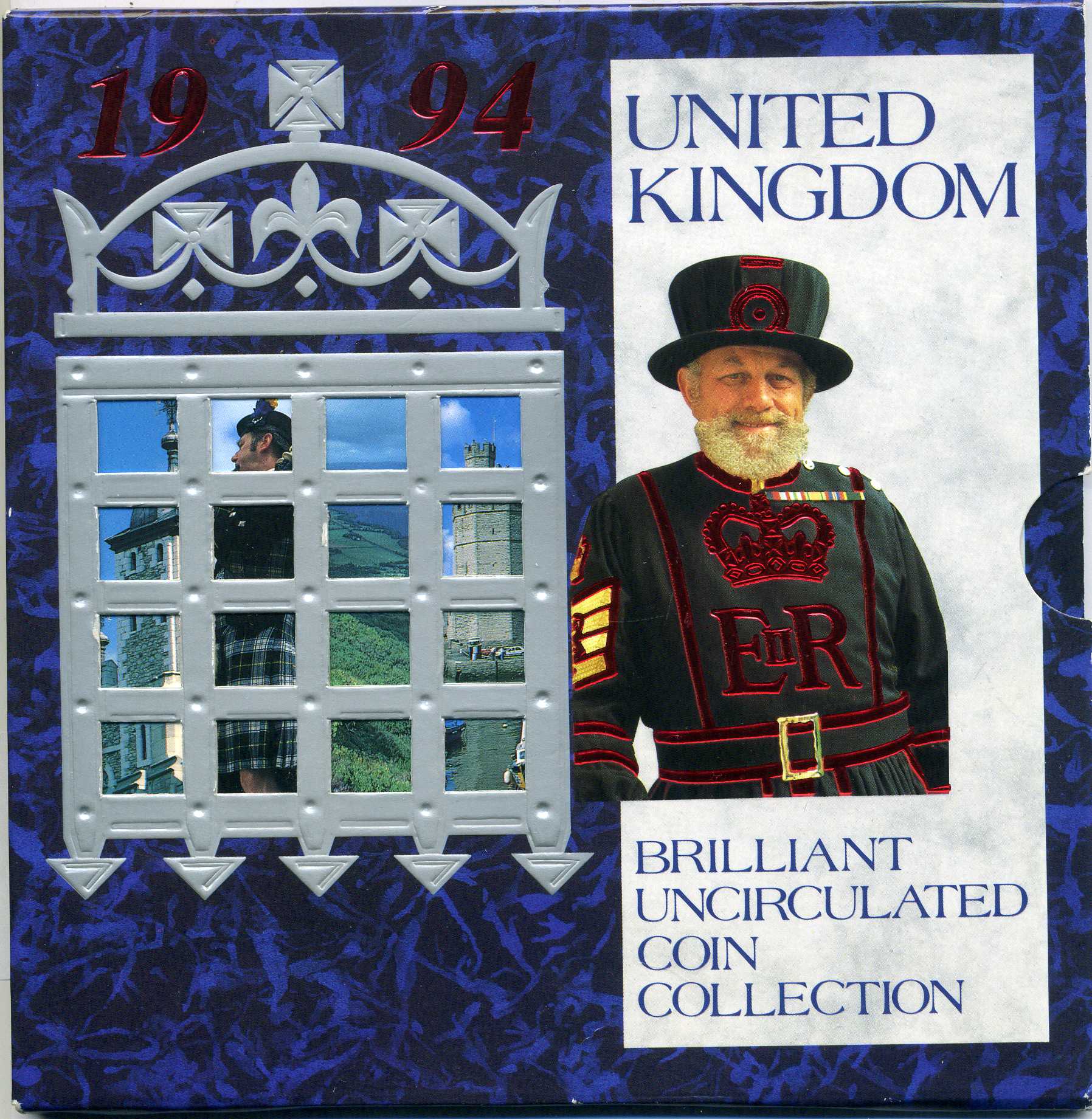 Великобритания официальный набор монетного двора из 8 монет (1, 2, 5, 10, 20 и 50 пенсов; 1 и 2 фунта) 1994 в оригинальном картонном буклете KM MS118 (935, 936, 937b, 938b, 939, 966, 967 и 968) бронза, никель латунь и медно-никель BU 3-6-3-8