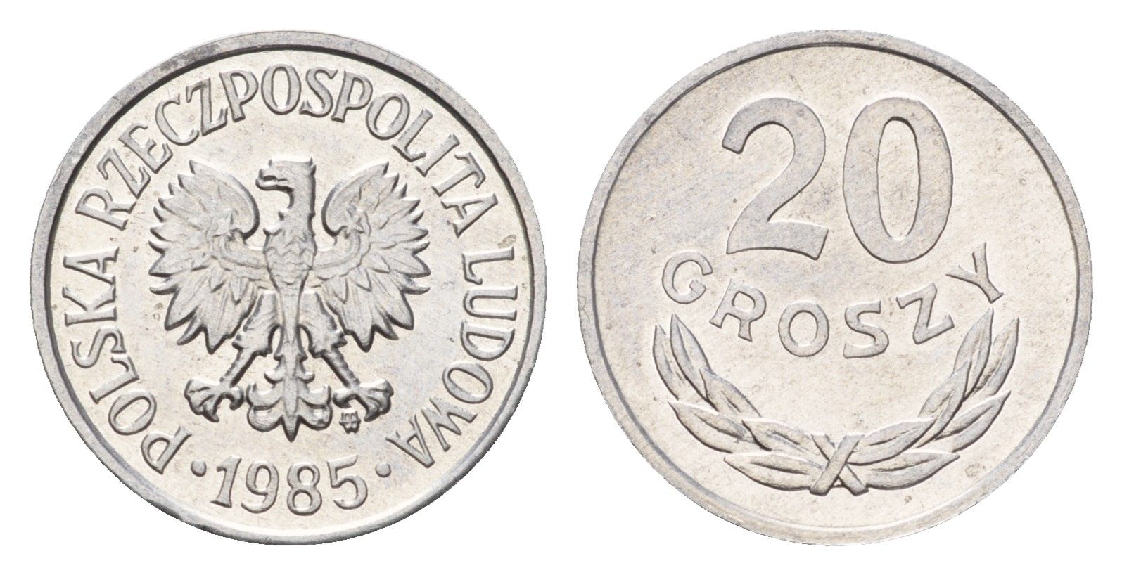Польша 20 грошей 1985 Y A47 алюминий UNC 4615-756