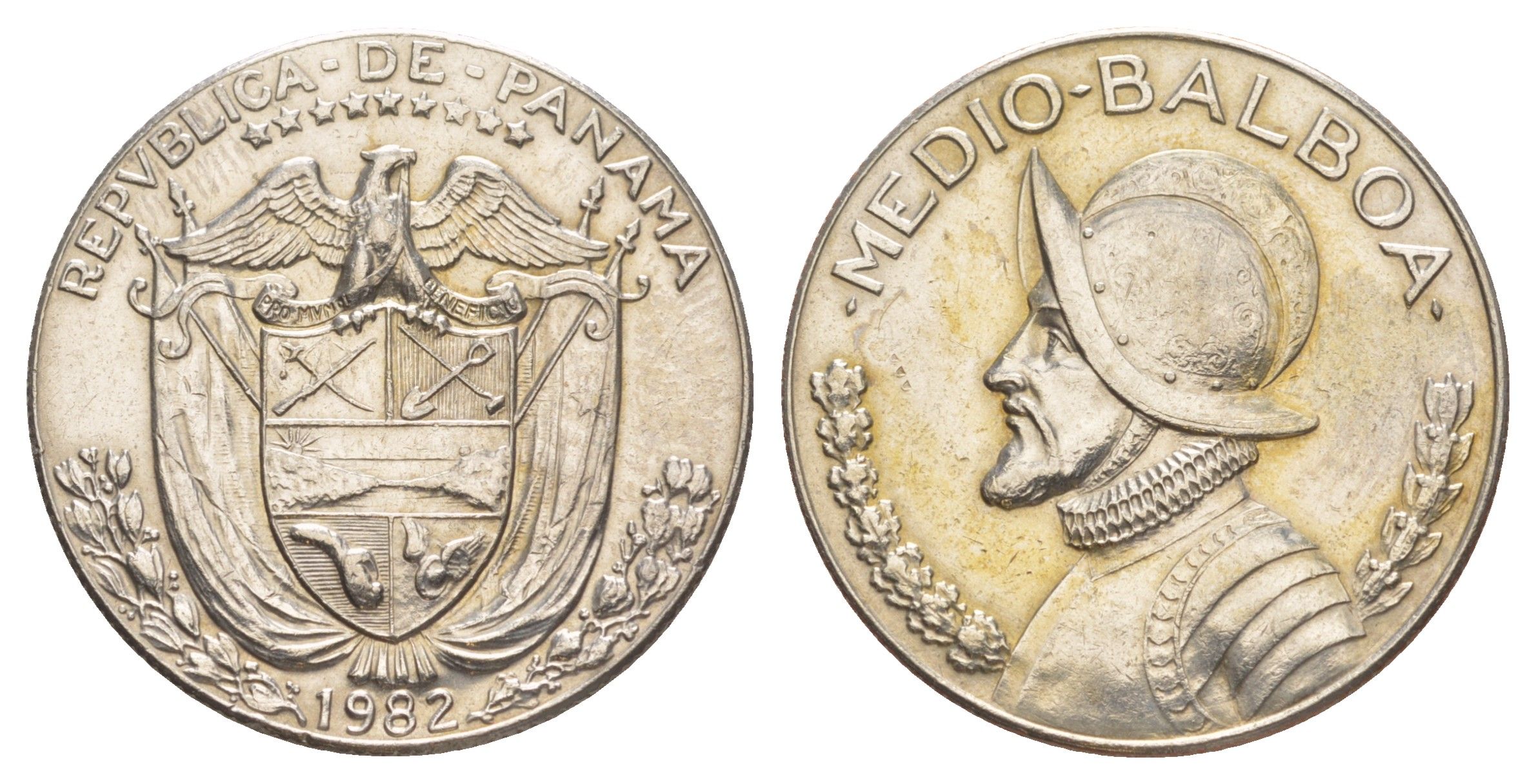 Панама 1/2 бальбоа (50 сентесимо) 1982 KM 12b медь плакированная медно-никелем 4645-116