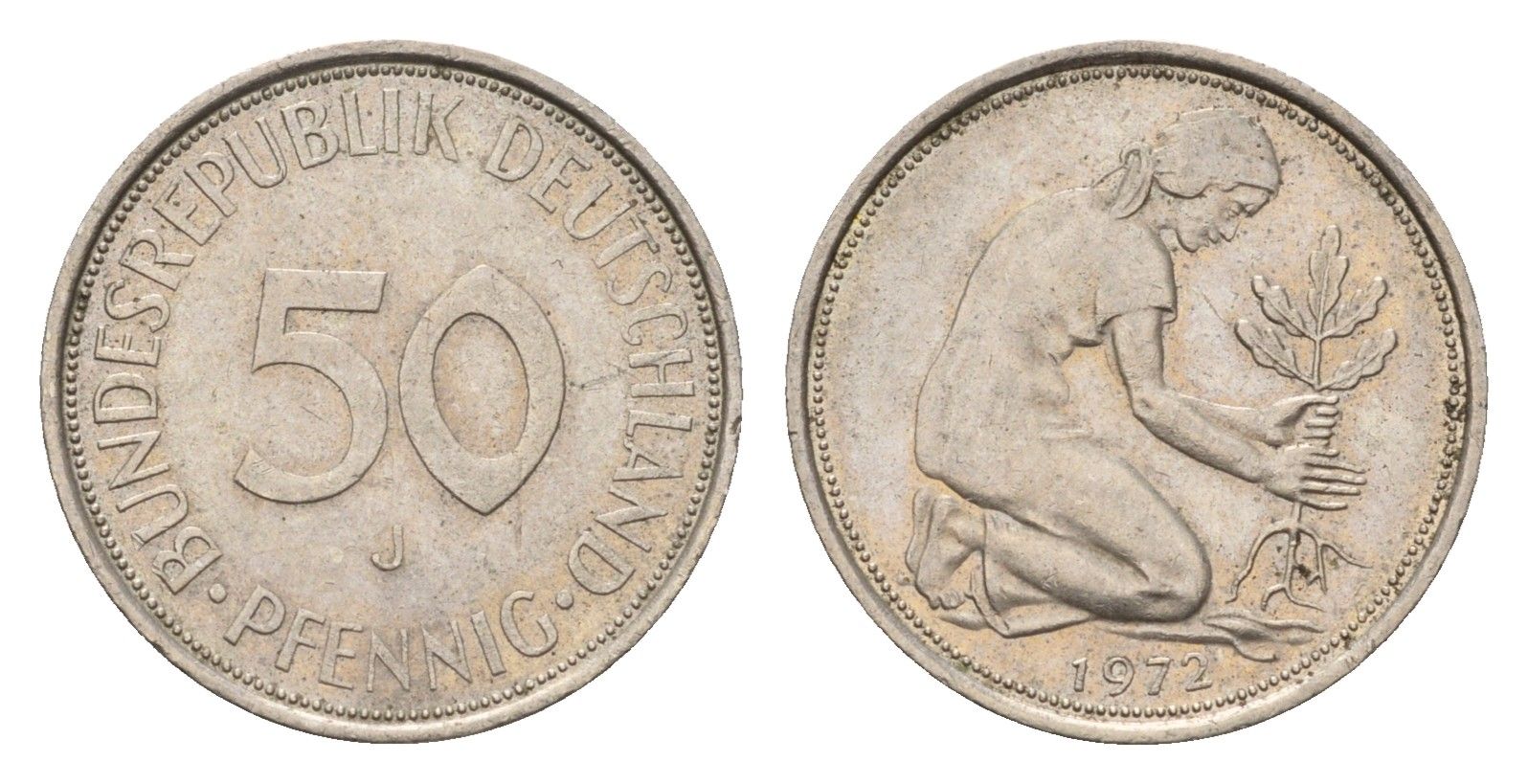 ФРГ 50 пфеннигов 1972 J KM 109.2, J. 384a медно-никель 4674-748