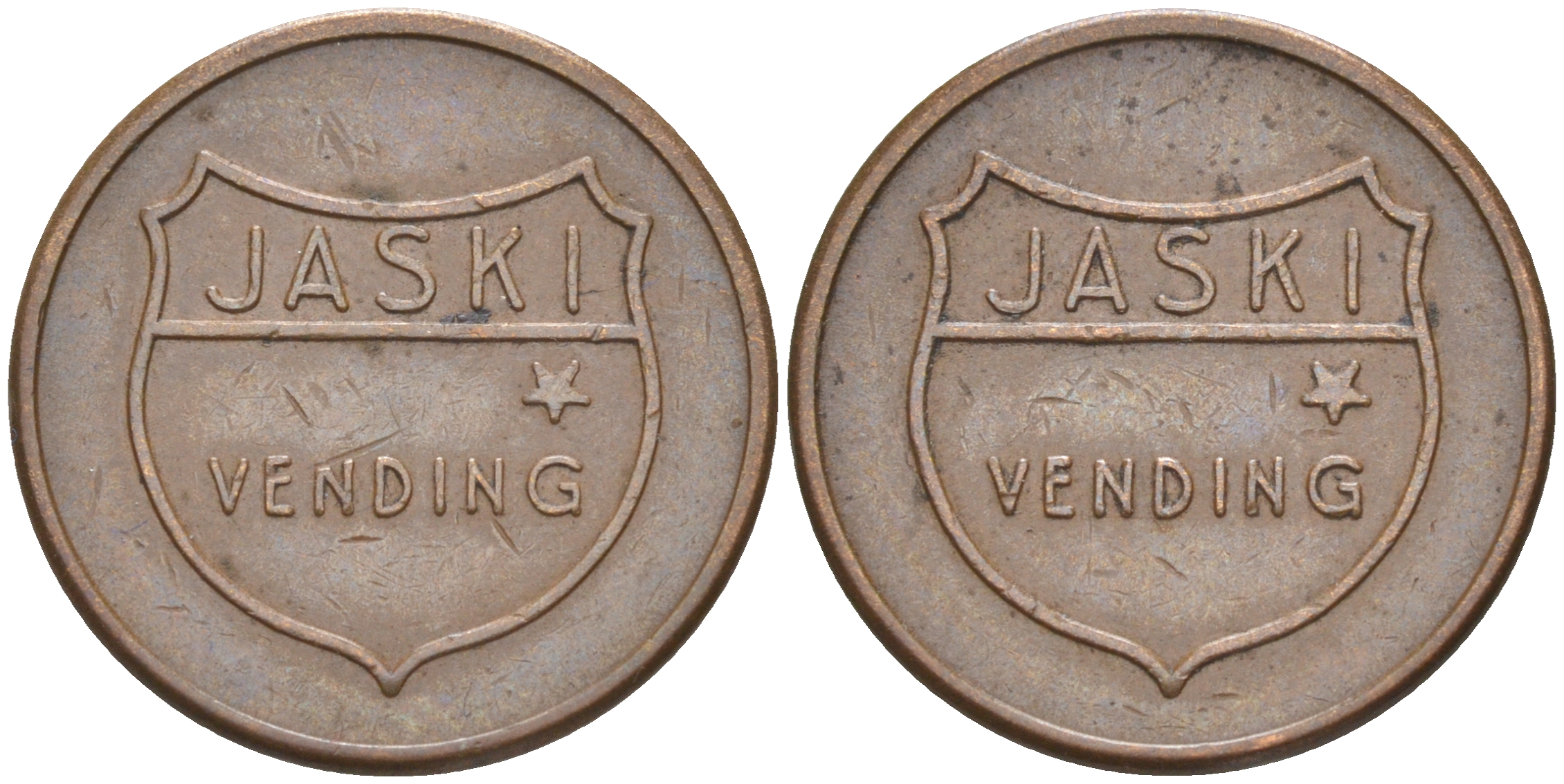 Нидерланды жетон ND JASKI VENDING, диаметр 20 мм. бронза 27-447