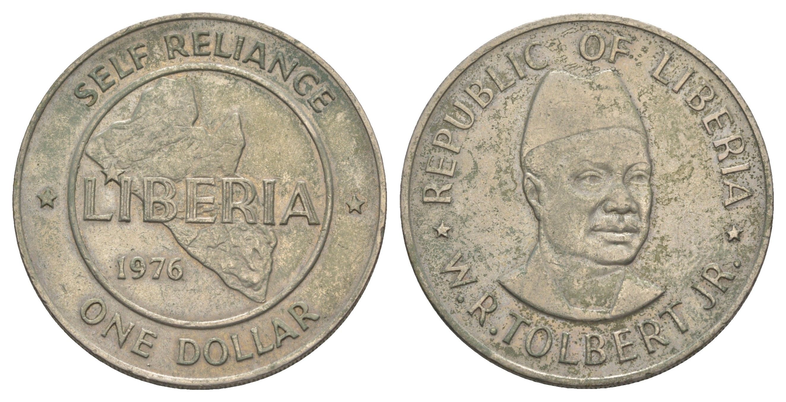 Либерия 1 доллар 1976 KM 32 медно-никель 221-146