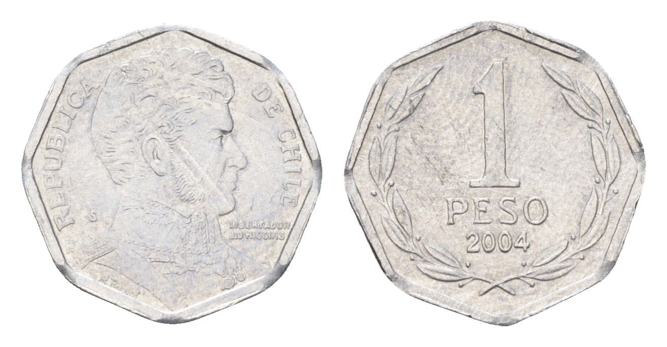 Чили 1 песо 2004 KM 231 алюминий aUNC 4664-121