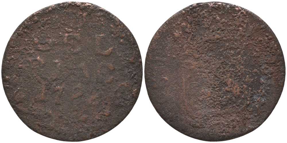 ГЕЛДЕРЛАНД, НИДЕРЛАНДЫ 1 ДУИТ 1788 GELDERLAND KM 105 медь 117-543