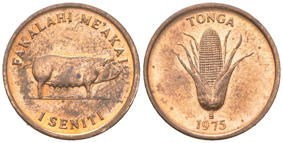 Тонга 1 сенити 1975 ФАО KM 42 бронза UNC 4611-412