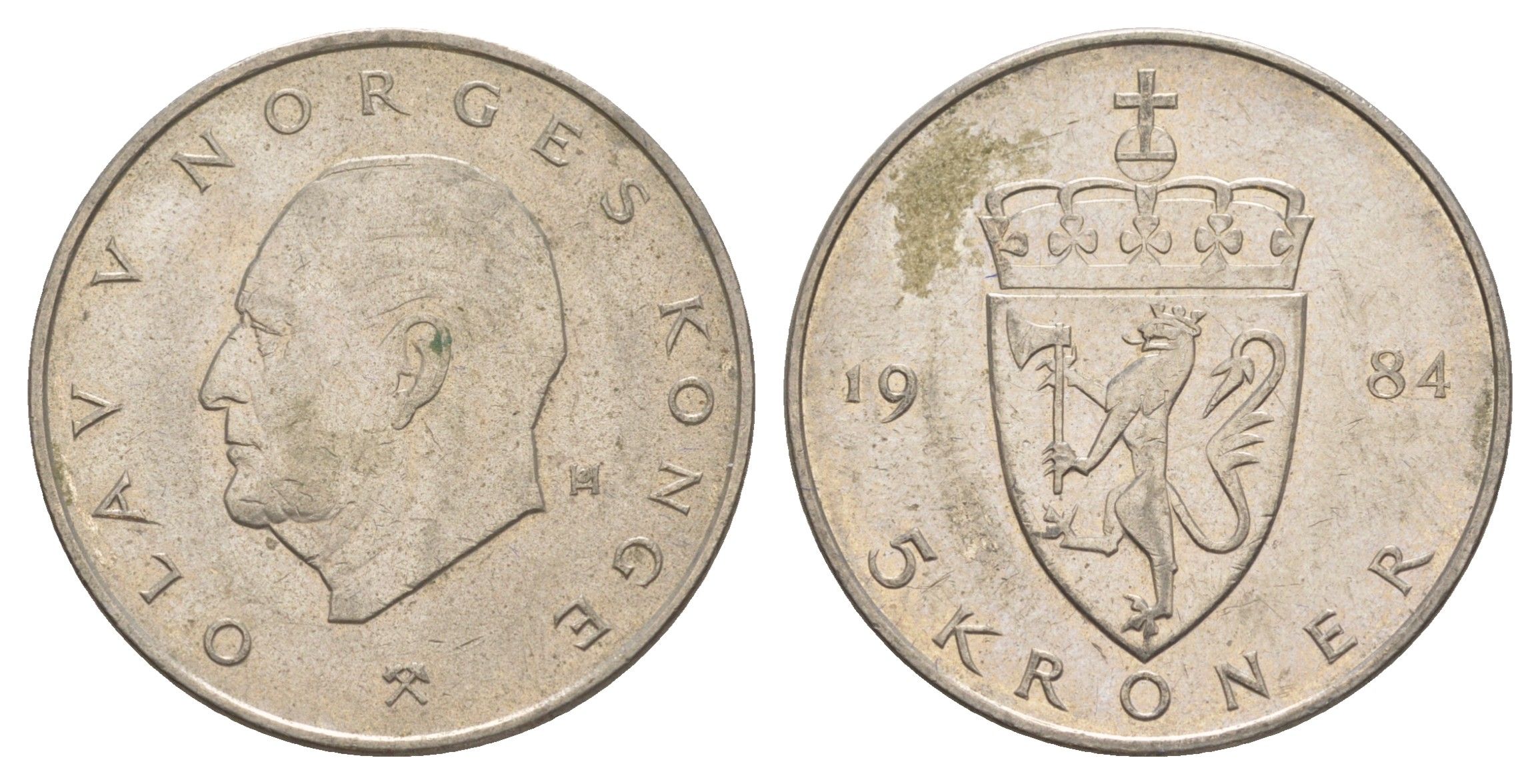 Норвегия 5 крон 1984 Улаф V (1957-1991) KM 420 медно-никель 4162-621