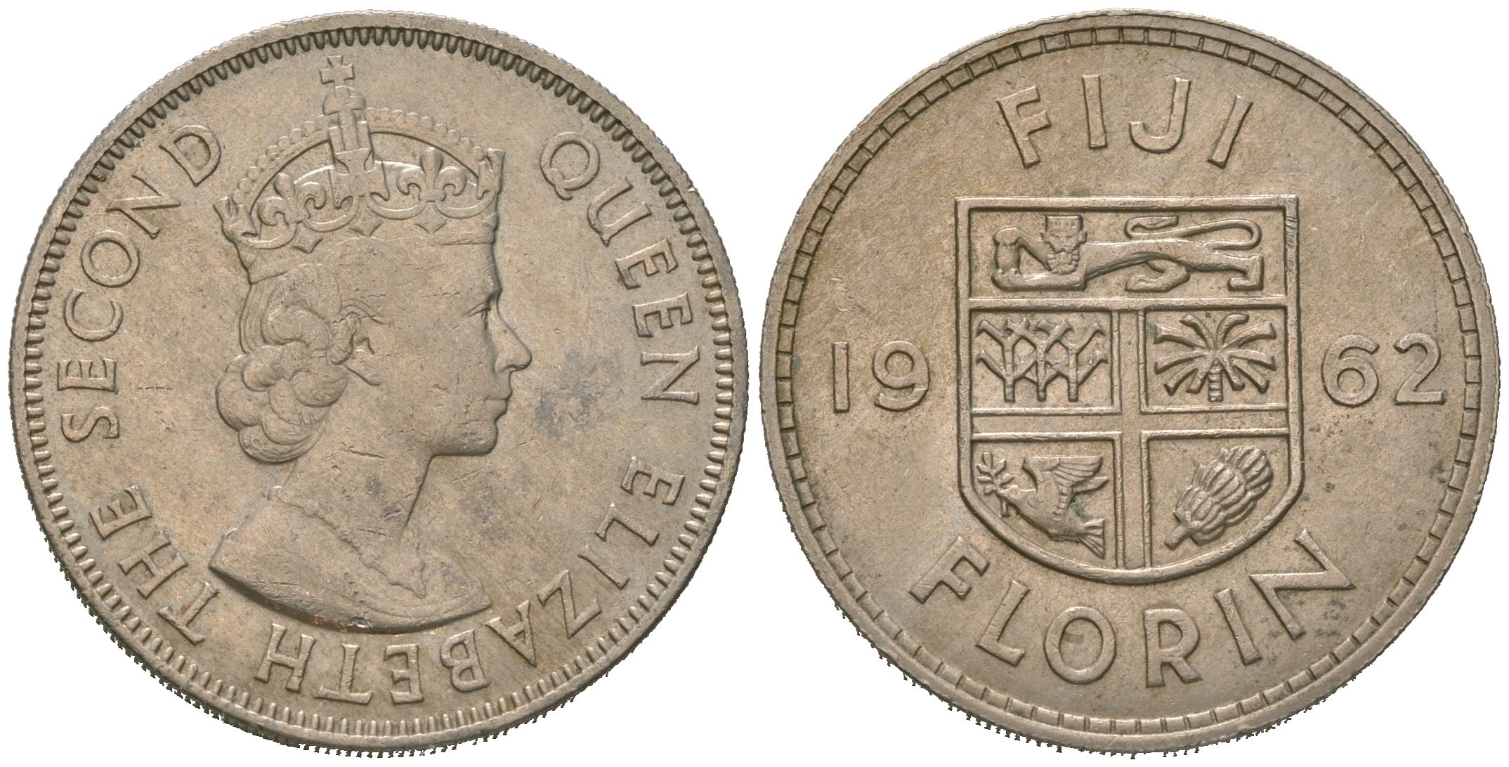 Фиджи 1 флорин 1962 KM 24 медно-никель 4620-143