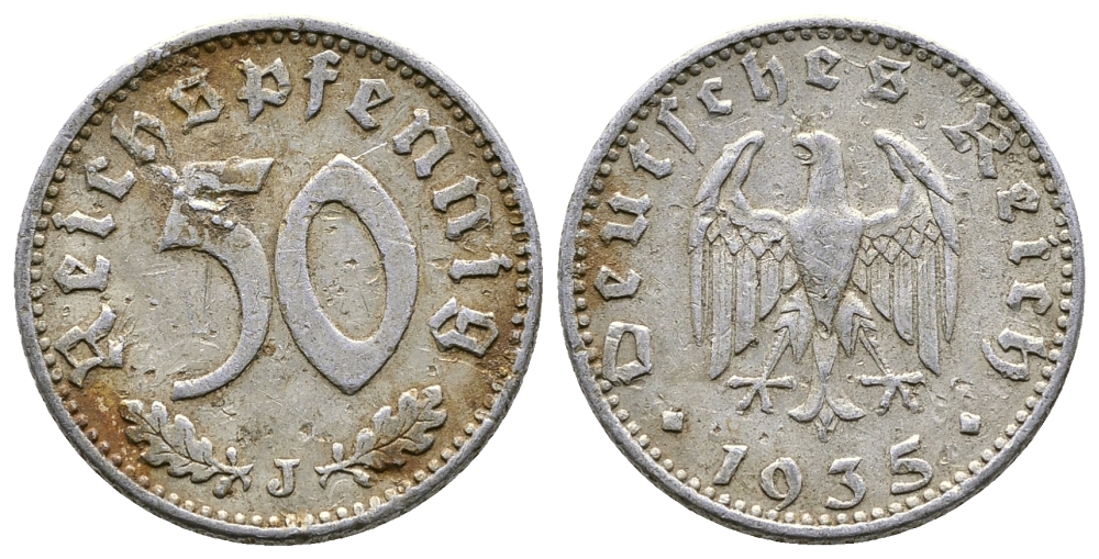Германия 50 рейхспфеннигов 1935 J KM 87, J. 368 алюминий 4380-335