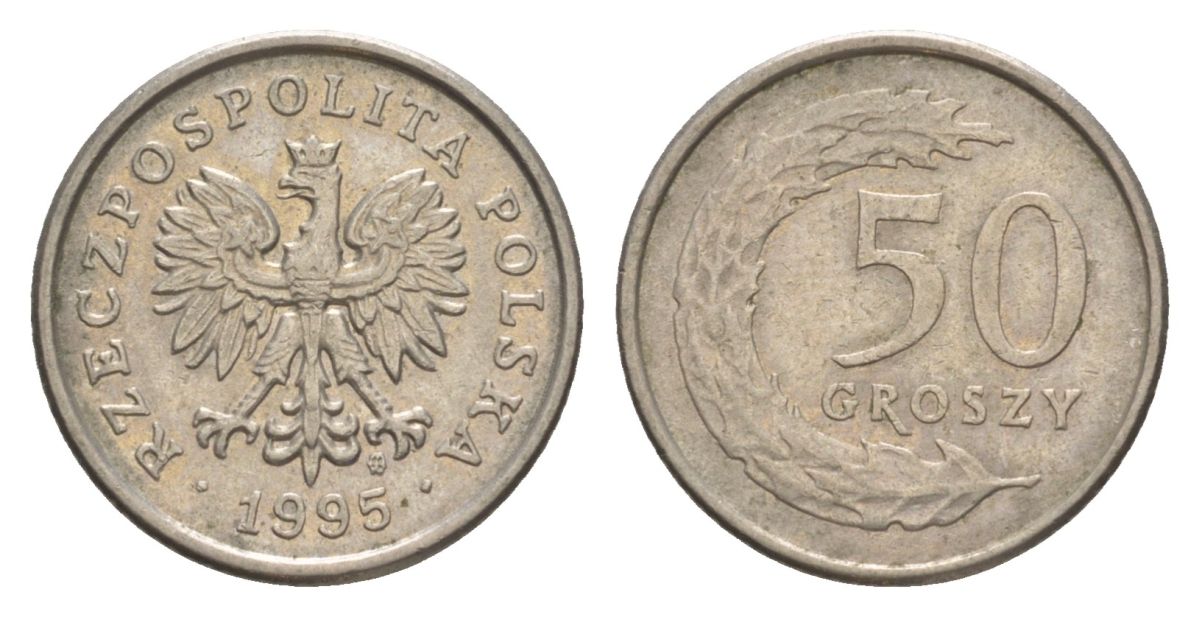 Польша 50 грошей 1995 Y 281 медно-никель 4626-347