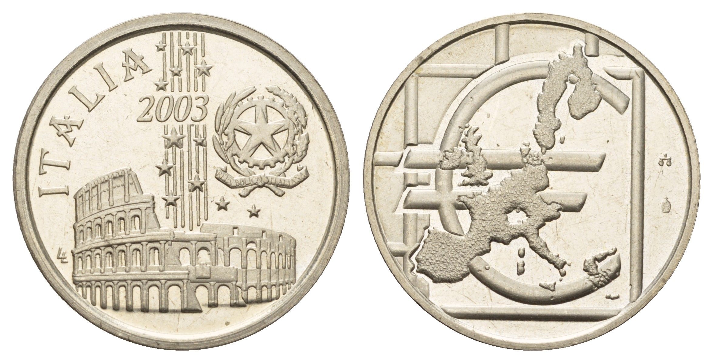 Италия медаль "колизей в Риме" 2003 диаметр 30 мм, вес 12 гр медно-никель UNC 4667-1046