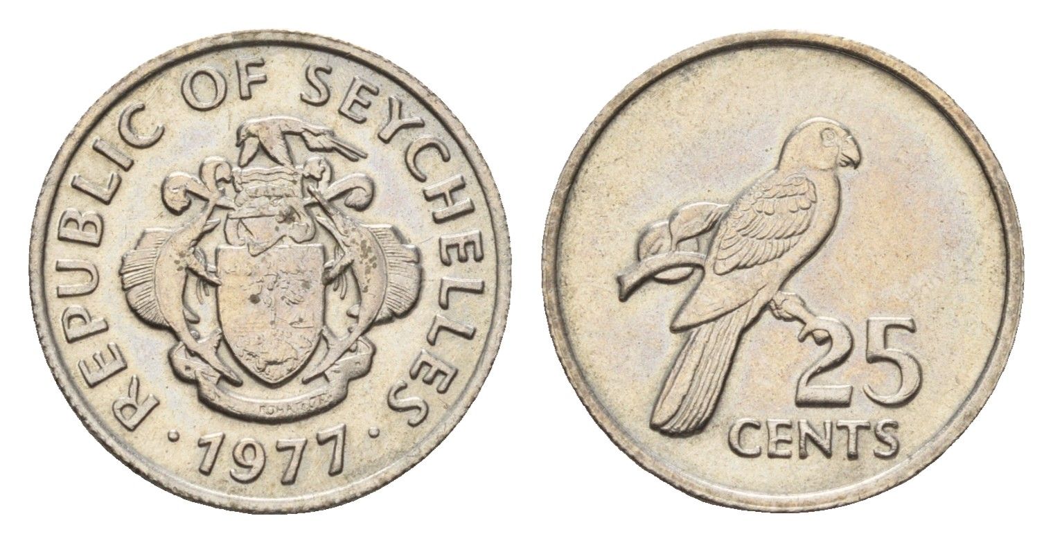 Сейшельские острова (Сейшелы) 25 центов 1977 год-тип KM 33 медно-никель UNC 4669-351