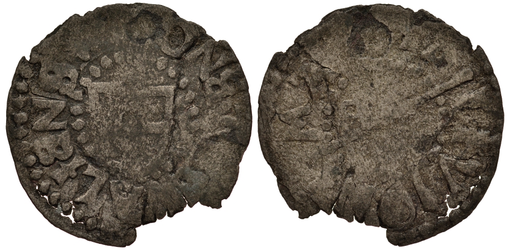 Ревель, Ливонский орден 1 шиллинг XVI век первая половина XVI века, вес 0,80 гр. серебро 1516-1011