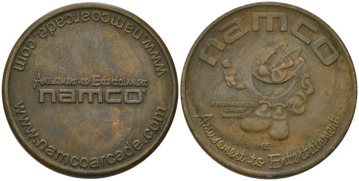 США жетон для игрового автомата 2000 Пакман, диаметр 22 мм, вес 3,85 гр TC?95676 латунь 4571-356