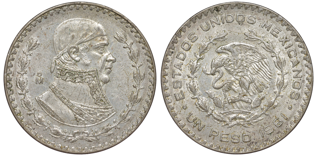 Мексика 1 песо 1961 Хосе Мария Морелос KM 459 серебро 4178-1233