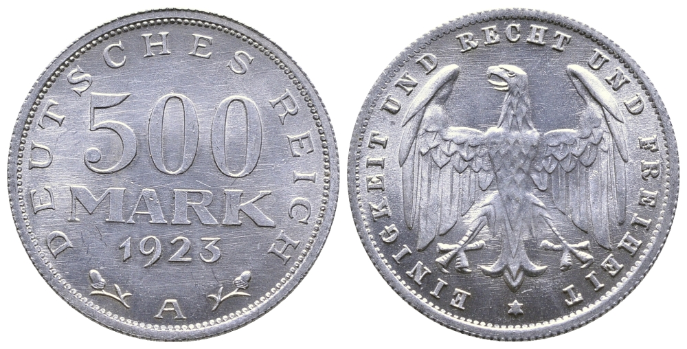 ГЕРМАНИЯ 500 МАРОК 1923 А KM 36, J. 305 алюминий 4380-632