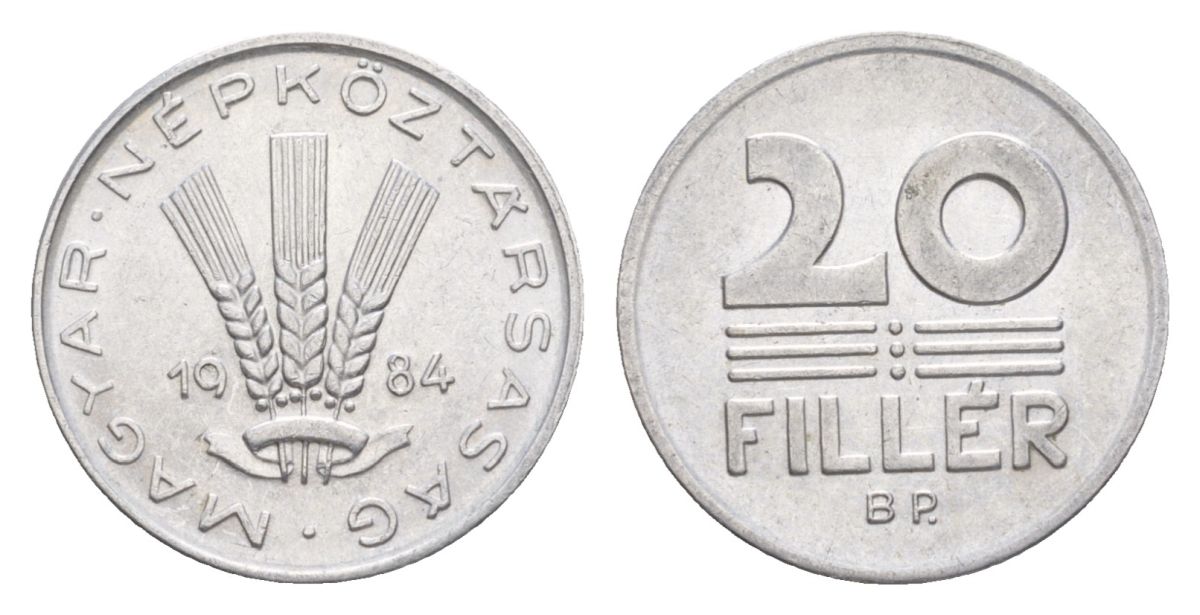 Венгрия 20 филлеров 1984 KM 573 алюминий UNC 4632-714