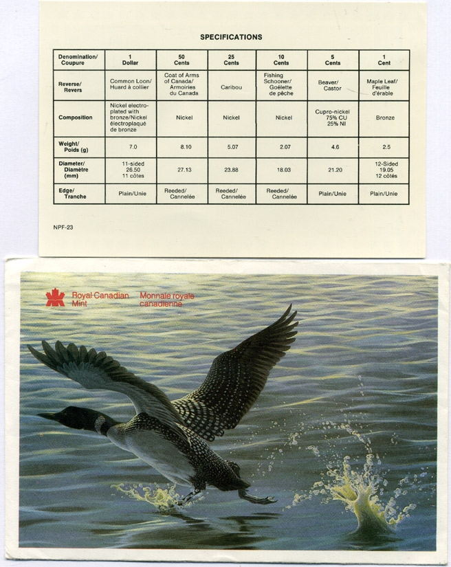 Канада официальный годовой набор из 6 монет 1990 запайка в целлофан, сертификат, конверт PROOFLIKE 5-4-3-63