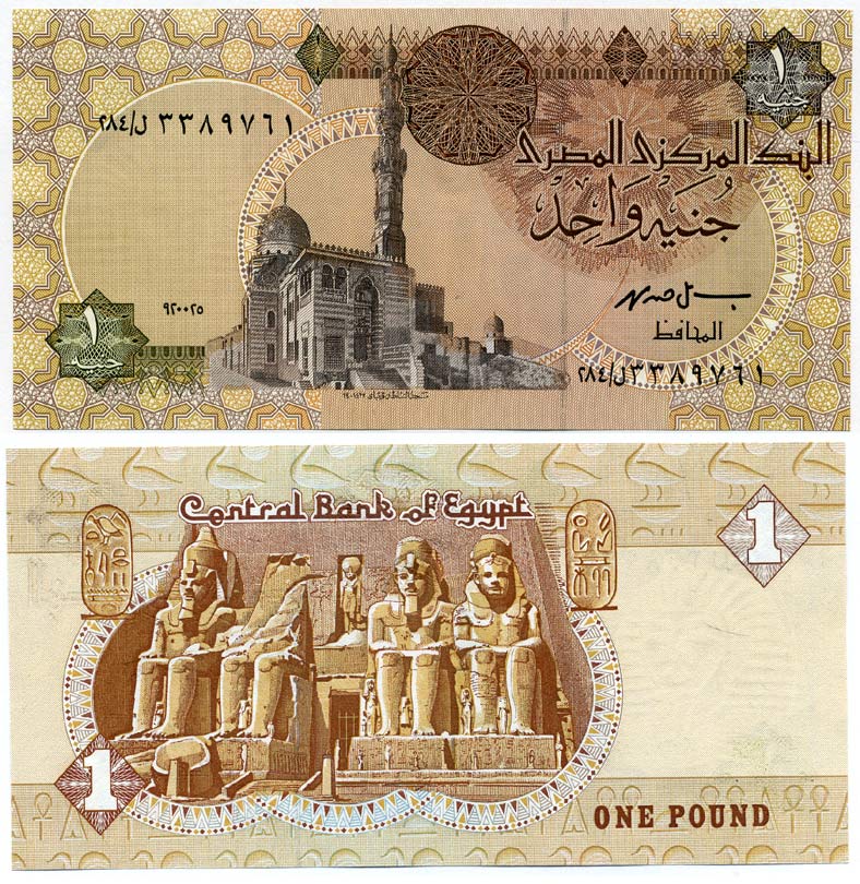 ЕГИПЕТ 1 ФУНТ 1993-2001 ПОДПИСЬ 19 Pick 50e бумага UNC (ПРЕСС) 8611-60-3-1