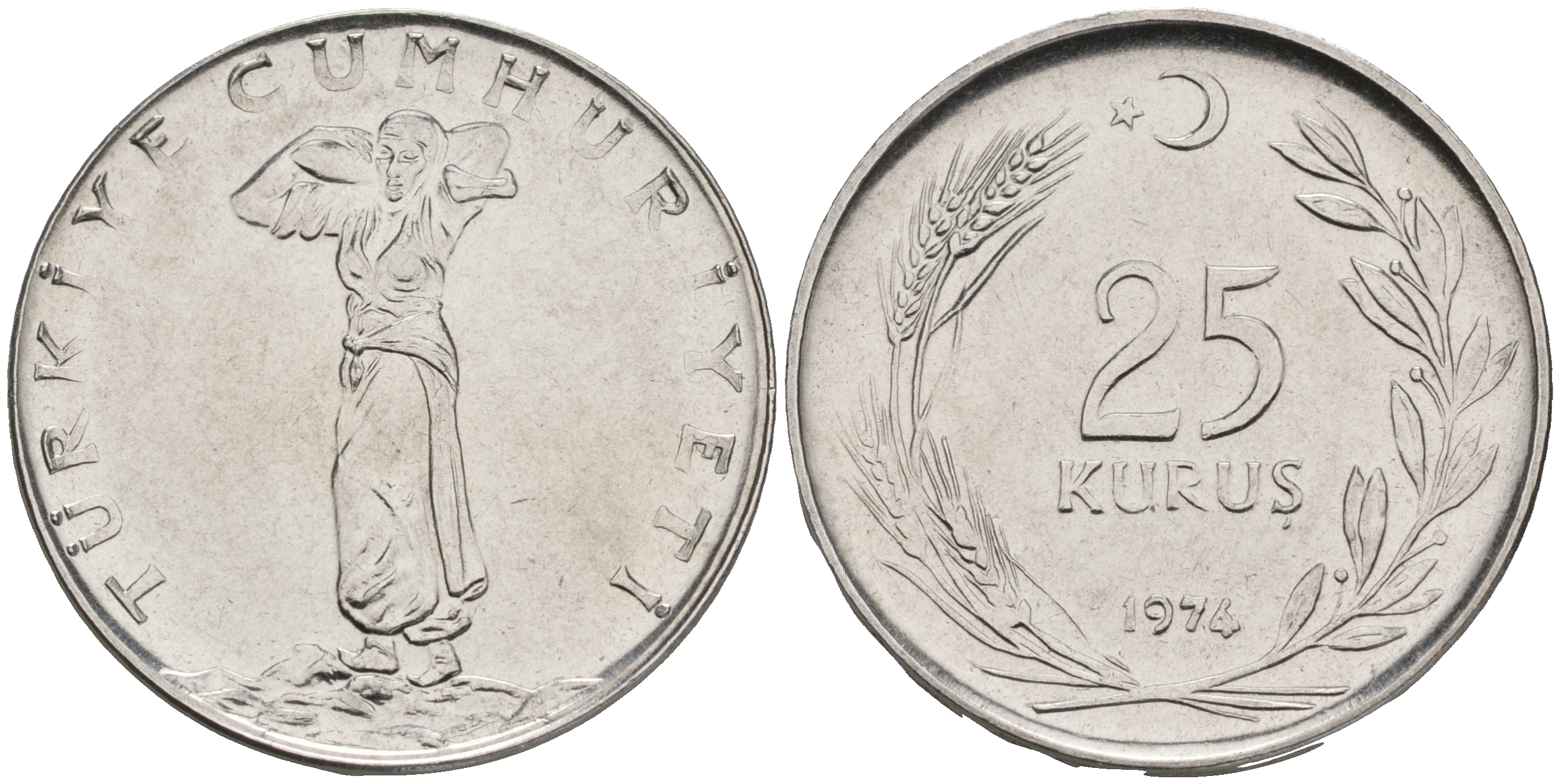 ТУРЦИЯ 25 КУРУШЕЙ 1974 KM 892.3 сталь 4561-652