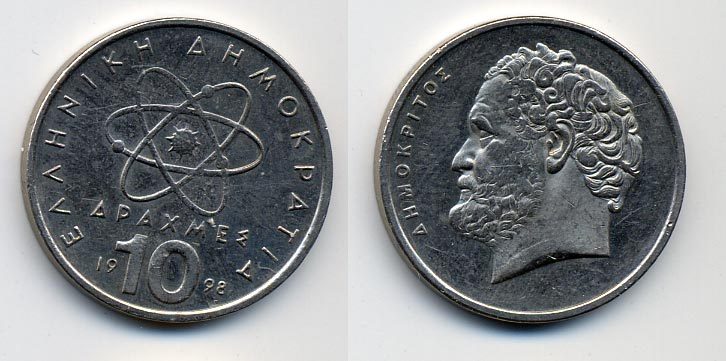 Греция 10 драхм 1980 Демокрит KM 119 медно-никель 61-127