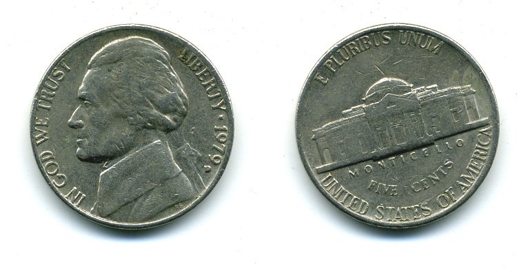 США 5 ЦЕНТОВ 1979 ДЖЕФФЕРСОН KM А192 медно-никель 46-2061