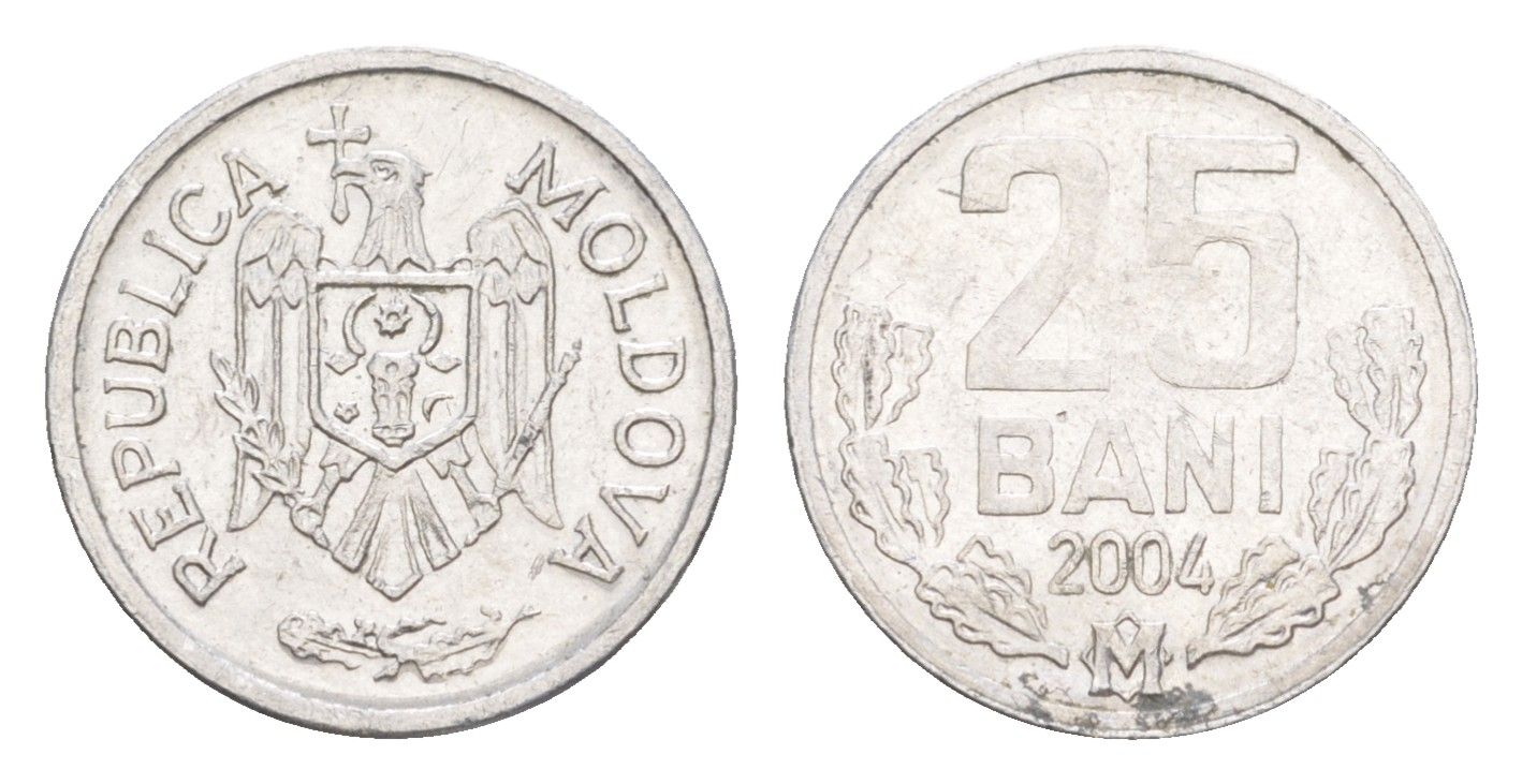 Молдавия (Молдова) 25 бань (бани) 2004 KM 3 алюминий 4649-1214