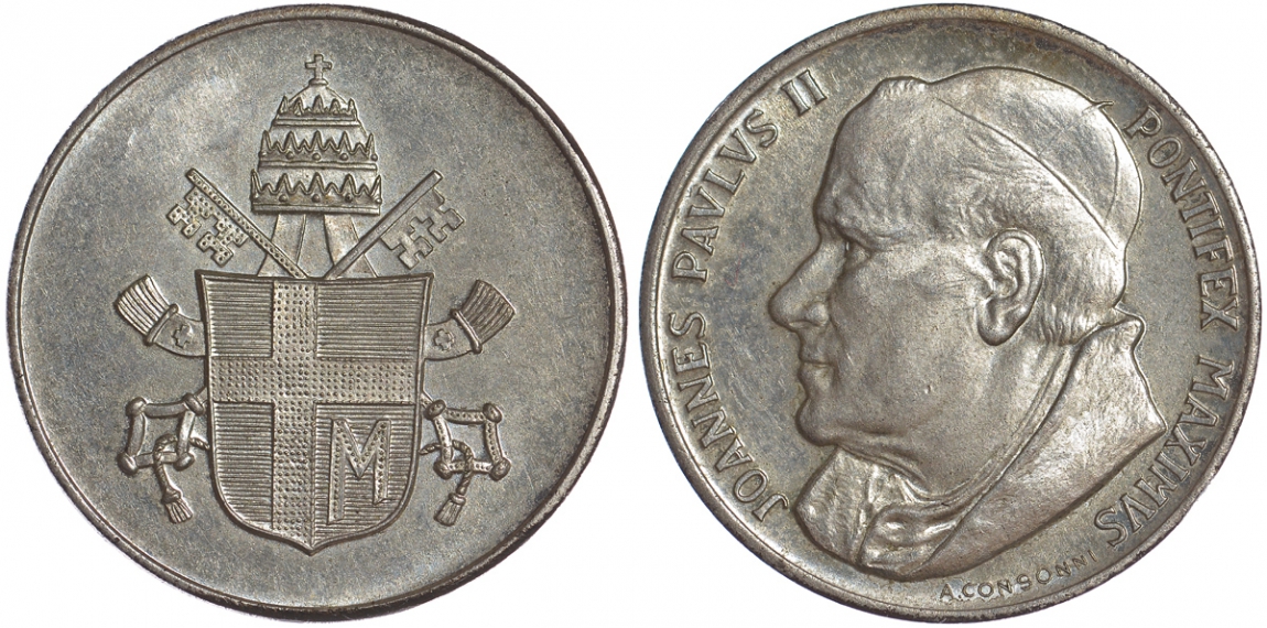 ВАТИКАН МЕДАЛЬ ИОАНН ПАВЕЛ II, ГЕРБ 1521-1645