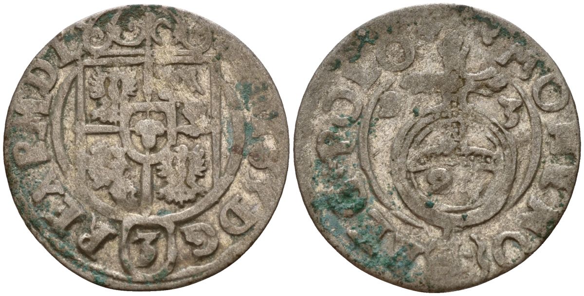 Польша 3 полкера (3 полторака - 1 крейцер) 1623 Сигизмунд III Ваза (1587-1632) Gorecki B.23 серебро 4160-242