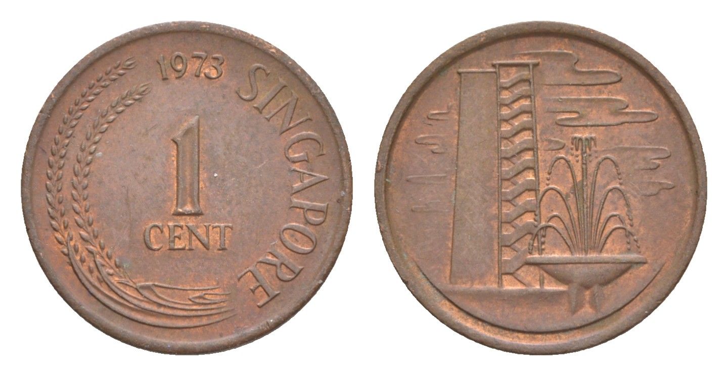 Сингапур 1 цент 1973 KM 1 бронза 4640-626