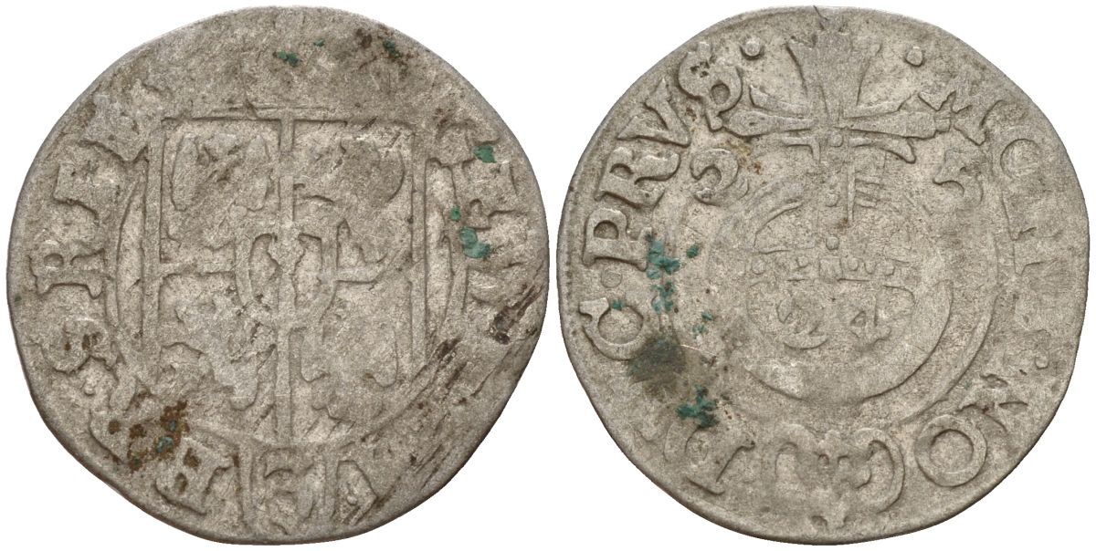 Польша 3 полкера (3 полторака - 1 крейцер) 1625 Сигизмунд III Ваза (1587-1632) Gorecki B.25, KM 41 серебро 4158-1027