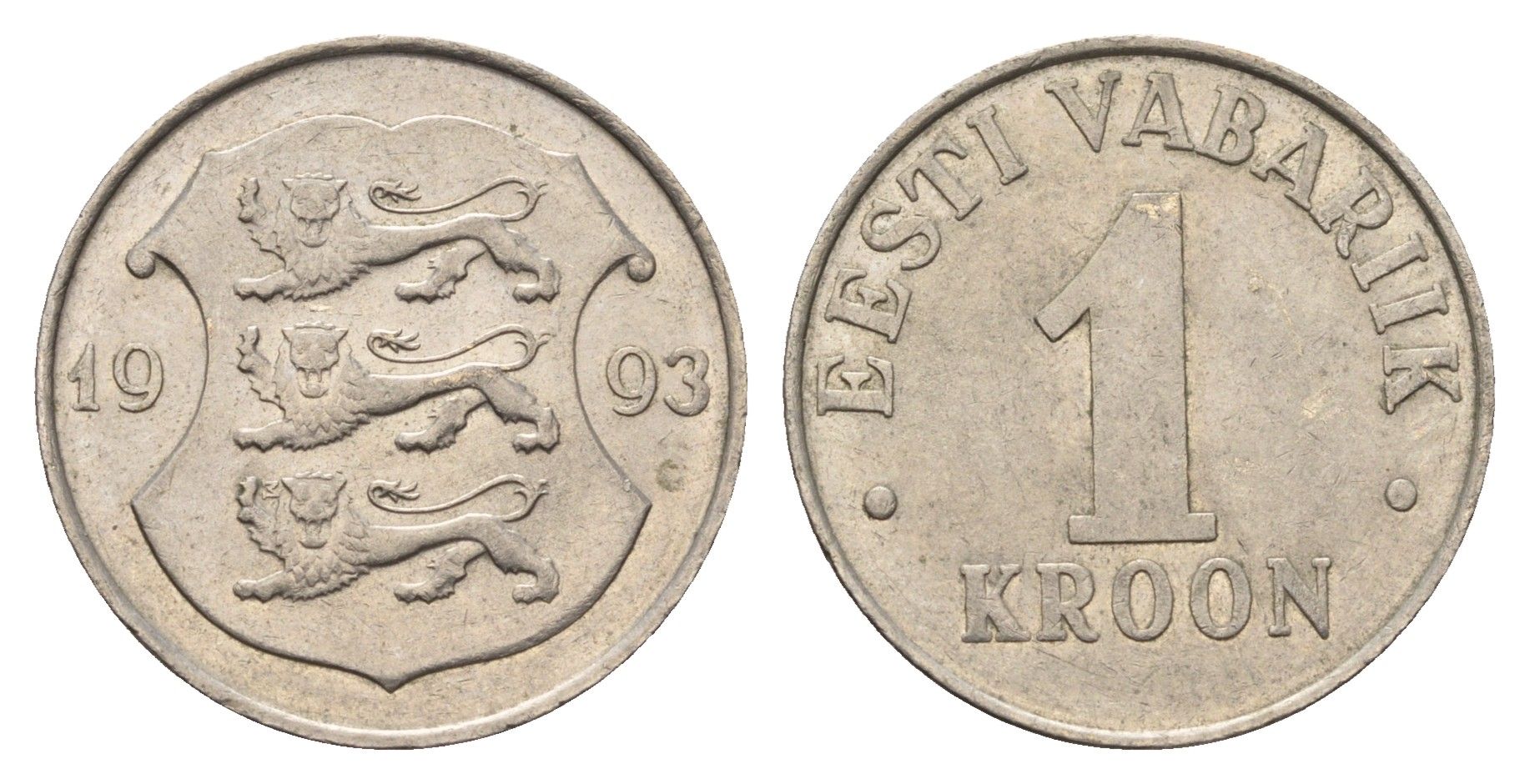Эстония 1 крона 1993 KM 28 медно-никель 4688-612