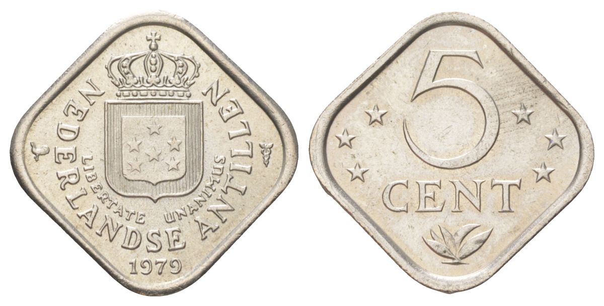 Нидерландские Антильские острова (Нидерландские Антилы) 5 центов 1979 Юлиана (1948-1980) KM 13 медно-никель UNC 4625-524